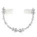 NTRUXZP Bridal Wedding Hair Comb Silver Rhinestone Hairpiece Crystal Bridal Side Combs Wedding Hair Accessories for Women and Girls