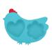 Innobaby Din Din Smart Silicone Chicken Steamer with Lid for Children, Blue (SIL-CKS01)