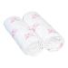 Bornino Basics Moltontche 2er -Pack - easy -care mull diapers made of pure cotton - suction -strong & with elephant print - 80x80 cm - white/red
