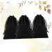 HAPINARY 3pcs Ultifunctional Drawstring Bag Jewelry Bags Drawstring Blackwel Flannel Drawstring Bag Lucky Bag Black 25*35cm - Buy Online on GoSupps.com