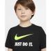 Nike Sportswear Boys Just Do It T-Shirt - Black/Volt (Medium) - Buy Online on GoSupps.com