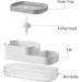 Dish Liquid Dispenser Sponge Holder with Dishwashing Liquid Dispenser for Kitchen Space Saving 2 in 1 Kitchen Accessories for Sponge Wipes Brushes Dishwashing Balls Rags Edorco White - Buy Online on GoSupps.com