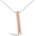 Magiho stainless steel mindful breathing necklaces breathing chain smoke cessation fear relief tool stress reduction against fear slowdown breathing exercise device - rose gold