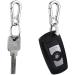 2 Pcs Metal Carabiner Keychain Clips - Silver and Black Steel - Key Organizer for Car and Keys - Buy Online on GoSupps.com