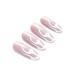 Brishow Coffin Artificial Nails - 24 Pieces French Short Love Heart Press-On Acrylic Nails for Women & Girls - Buy Online on GoSupps.com