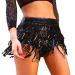 Women's Sequins Tassel Skirts Shorts Rave Festival Bottoms Black Small