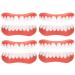 Gimli dentures of provisional teeth white dentures for the top and lower jaw fake teeth for women men 4 pairs of wrong teeth above top and bottom cosmetic teeth