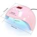 GreenLife 54W UV LED Nail Lamp: Professional Portable Nail Dryer for Gel Polish - Pink - Buy Online on GoSupps.com
