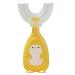 Kids U-Shaped Toothbrush Food Grade Soft Silicone Brush Head Manual Training 360 Effective Deep Cleaning Oral Teeth Cleaning Design for Toddlers and Children Yellow-Small 1 count (Pack of 1) Yellow