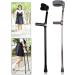 Parten Adjustable Walking Cane Forearm Crutches Underarm Adult Medical Crutches intercultural Handle Based on ergonomics (Grey Double branch) (Black Double branch) Selfless dedication Black Single branch - Buy Online on GoSupps.com