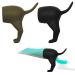 Prevup 2 piece of lid for toothpaste for kacking dogs pooping dog butt tooth paste topper funny toothpaste caps creative toothpaste donor caps (gray black) gray+black