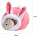 Jagowa 1PCS Hamster Hedgehog Bed Nest Pet Bed Cute Winter House Warm Sleeping for Small Animals (Grey Pink) - Buy Online on GoSupps.com