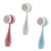 FRCOLOR 3pcs Double-Sided Cleansing Brush Facial Exfoliator Tool Pore Cleaner Hand Scrubber Body Scrubber Pore Deep Cleansing Brush Face Scrubber Deep Cleaning Facial