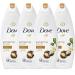 Dove Pampering Body Wash with Shea Butter and Vanilla, Skin Natural Moisturizers, 25.3 Ounce (Pack of 4)