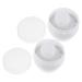 Veemoon Lot de 2 Houppettes avec tui Poudre Corporelle Blanc Pot de Poudre pour B b Compact et Portable R cipient de Voyage pour Soins Peau Sensibles pour B b et