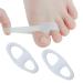 Leryveo toe spacers - silicone foot separator for toes |Comfortable toe smooth reusable hammer toe corrector for hammer toes correct toes hammer toe relief white