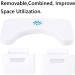 Folding Squatting Toilet Stool - White | Splicable Bathroom Potty Step Stool - Buy Online on GoSupps.com