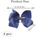 4Pcs Navy Blue Hair Bows Spiral Ribbon Bow Hair Clips Long Ponytail Barrette Light Fine Hairbows Accessories for Toddler Teens Girls - Buy Online on GoSupps.com