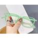 Parwana Square Anti-Blue Light Reading Glasses - +200 Green Flat Light Mirror for Eye Comfort | International Shipping Available - Buy Online on GoSupps.com