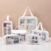 Aucuu 6 Pcs Clear Toiletry Bag Set - Waterproof Transparent Travel Wash Bags for Women and Girls (White) - Buy Online on GoSupps.com