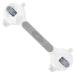 Suction Cup Grab Bar with Indicators 15 Inch - 1.25" Diameter, iMomwee Adhesive Gray Bathroom Grab Bar Safety Balance Handrail, Handicap Elderly Senior Injury Disable Portable Assist Shower Handle 1 gray&white