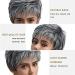 Shop Ombre Silver Grey Short Straight Synthetic Wig - Natural-Like Gradient Party Wig for Women - Buy Online on GoSupps.com