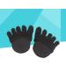 Healifty Toe Socks with Metatarsal Pads | Cotton Yoga Sports Five Finger Socks for Dry Skin - 2 Pairs (Black) - Buy Online on GoSupps.com
