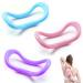 Forreen fascia stretching ring 3 pieces yoga ring pilates circles full body toning fitness circle stretching ring training tool for thigh stomach and legs (pink blue purple)