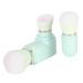 360 Degree Rotating Handle Portable Blue Makeup Brush Set with Double Head Retractable Brush Soft Synthetic Bristles Thicken Die Casting for Precise Application