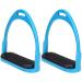 Pssopp Horse Riding Stirrups Anti-rust Aluminum Equestrian Stirrup Colorful Horse Riding Racing Equipment Saddle Accessories with Rubber Pad(Blue) - Buy Online on GoSupps.com