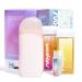 Roll on Wax Kit,Wax Roller Kit, Waxfans Waxing Roller for Hair Removal,Roll on Wax for Larger Areas of the Body,Home Waxing Kit for Women and Men,Soft Wax Kit for Sensitive Skin (pink)