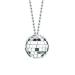 vsilay Stylish 70s Style Mirror Disco Ball Necklace Vintage Costume Accessory for Women Silver