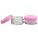 Beauticom 10G/10ML Round Clear Jars (100 Pieces) - Pink Lids for Pills Medication & Beauty | BPA Free - International Shipping Available - Buy Online on GoSupps.com