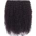 18" Afro Kinky Curly Clip in Human Hair Extensions DOUBLE WEFT #1B Natural Black (120g) - Buy Online on GoSupps.com