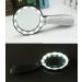 Illuminated Glass Handheld Reading Magnifier 12 LED Lamp Eye Protection 5X HD Lens No Shadow Old Student Reading Newspaper Enlarge Made in China - Buy Online on GoSupps.com