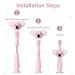 Vicloon Baby and Toddler Toothbrush Set - 3 PCS Soft Silicone Toothbrush with Cute Koala Design | Food Grade, Replacement Heads | Oral Care for 0-3 Year Old (Pink) - Buy Online on GoSupps.com