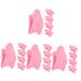 FRCOLOR 20 Pcs False Eyelash Auxiliary Plastic Eyelash Clip Mascara Shield Applicator Guard Eyelashes Remover Clip Tweezers for Lashes Eyelash Assistant Clip Girl Miss Eyelash Curler Pink