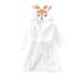 Uiflqxx baby bathrobe 3D animal-baby morning coat super soft flanel hooded bath towels animal baby bathrobe nightwear baby gifts personalized 7-8 years white