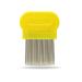 1 Piece Yellow Nitty Gritty Hair Nit Comb Remove Head Nits Stainless Steel Teeth Nit Combs For Kids Adults And Pets