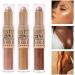 2 In 1 Concealer Stick Highlight Contour Stick Highlighter + Highlighter Strip Cruelty Free Makeup Dual-Ended Full Coverage Waterproof Multi-Use Concealer (#2) - Buy Online on GoSupps.com