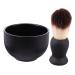 Frcolor 2-part set of beard care shell brush hair beard brush hair shaving brush men shaving set beard brush for men beard gladed brush men suit face man stainless steel tools