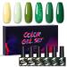 Nail Polish Gel 6Pcs/Set x8.5ml Soak Off Gel UV LED Semi Permanent Varnish for Nail Art 100Colors for Base Top Coat Gifts - (Color: STE18)