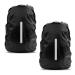 LAMA 2 Pack Waterproof Rain Cover for Backpack, Reflective Rucksack Rain Cover for Anti-dust/Anti-Theft/Bicycling/Hiking/Camping/Traveling/Outdoor Activities Black Medium