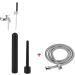 SMGKB Shower Enema Nozzle Set - 2-Part with Controllable Valve for Men & Women | Black Enema Accessories for Anal Hygiene - Buy Online on GoSupps.com