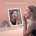 10X Magnification Travel Makeup Mirror with Lights | LED Compact Mirror for Makeup Desk | Light Up Vanity Mirror - Pink - Buy Online on GoSupps.com