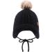 XIAOHAWANG Winter Baby Hat with Velvet Lining - Earflap Toddler Beanie for Boys and Girls 6-18 Months (Black) - Buy Online on GoSupps.com