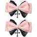 Gothic Lace Hair Clip Bow Large Barrette Bow Flat Clips Barrette Hairpin Bow Elegant Hair Clip for Bunches - Buy Online on GoSupps.com