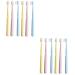 Minkissy children's toothbrush toddler toothbrush travel toothbrush ergonomic toothbrush soft bristles portable toothbrushes daily teeth baby aldult pp 1 piece (1 Pack) 2 x different colors