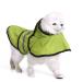 Dogs raincoat with hood and safe reflective stripes ultra -light breathable 100% waterproof rain jacket for medium -sized breeds 2xL green green