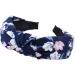 scicent Alice Bands Adult Women 2 Pieces Knot Headband Fashion Floral Fabric Hairband Elastic Hair Band Hair Accessories for Girls (Navy+White Pink) 1909 - Buy Online on GoSupps.com
